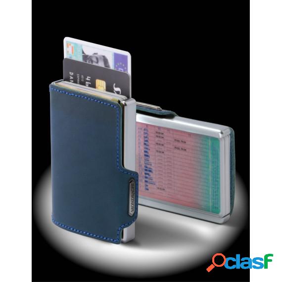 Porta Tessere Mondraghi Elegance Blue - Mini Wallet In Pelle