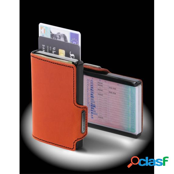 Porta Tessere Mondraghi Racing Orange - Mini Wallet In Pelle