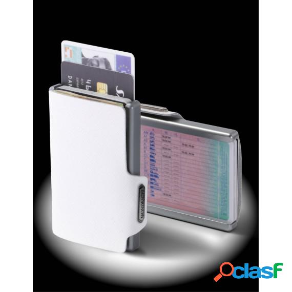 Porta Tessere Mondraghi Saffiano White - Mini Wallet In