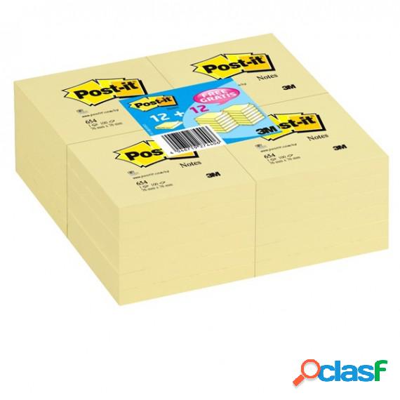 Post-It 654 Standard - 76x76 mm - giallo Canary - Post-It-