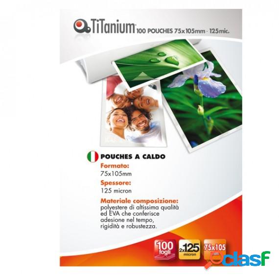 Pouches - jumbo card - 75x105 mm - 2x125 micron - Titanium -