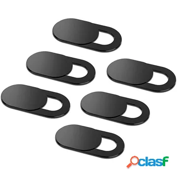 Privacy Camera Slider Cover - 6 Pz. - Nero