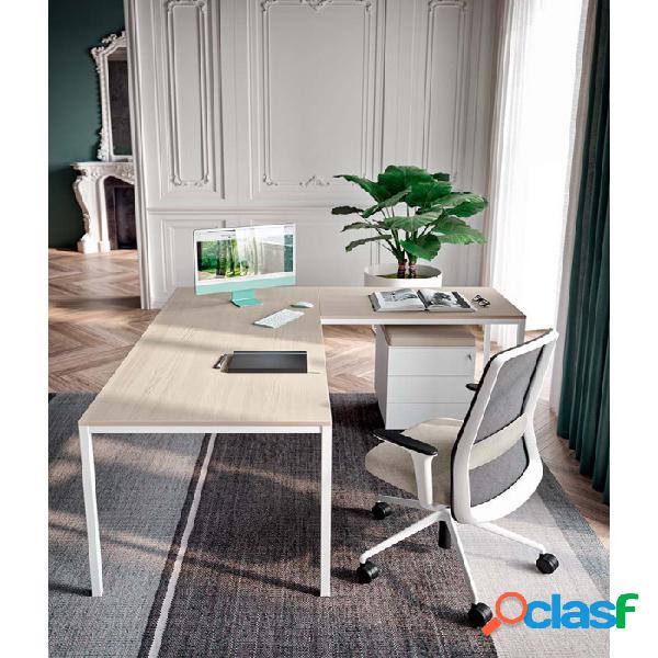 QUADRIFOGLIO OFFICE - Scrivania X1 angolare, 100% made in