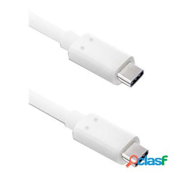 Qoltec USB 3.1 Cavo USB Type-C - 1m - Bianco
