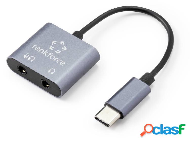 Renkforce Audio Adattatore [1x spina USB-C® - 2x Presa 3.5