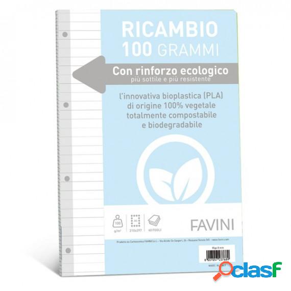 Ricambi c/rinforzo ecologico - A4 - 100 gr - 40 fg - 1 rigo