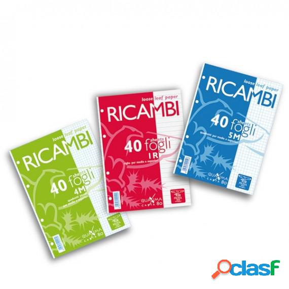 Ricambi forati Quaxima - A5 - 4 mm - 80 gr - 40 fogli -