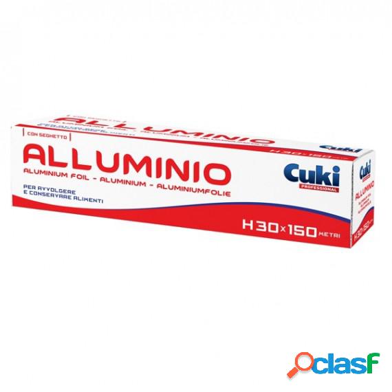 Roll alluminio - astuccio con seghetto - H 30 cm x150 mt -