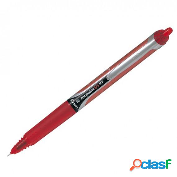 Roller a scatto Hi Tecpoint V5 RT - punta 0,5mm - rosso -