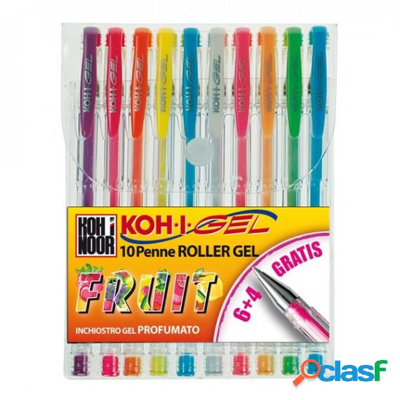 Roller gel colorati - colori fruit - Koh I Noor - astuccio