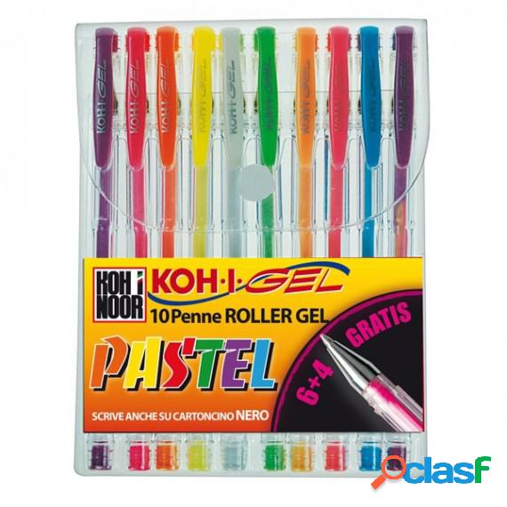Roller gel colorati - colori pastel - Koh I Noor - astuccio