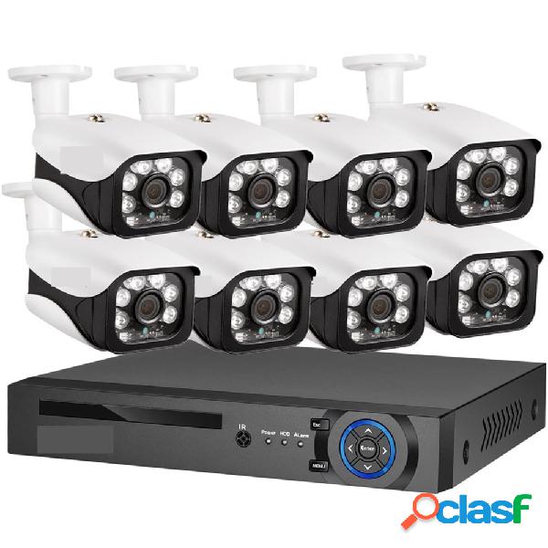 SET SISTEMA DI REGISTRAZIONE SICUREZZA CCTV HD Q-S80 CON 8