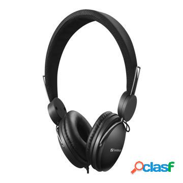 Sandberg MiniJack Headset Line-Mic Cabling Cuffie - Nero