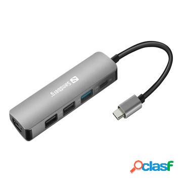 Sandberg USB-C Dock HDMI 3xUSB PD 100W Docking station