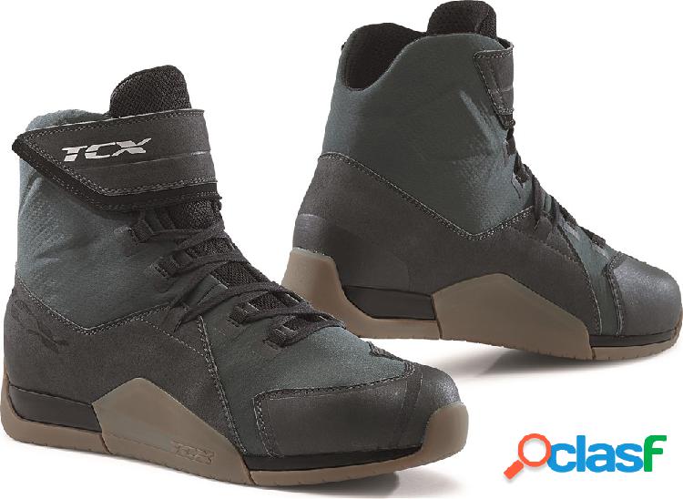 Scarpe moto TCX DISTRICT WP GUNMETAL Marrone