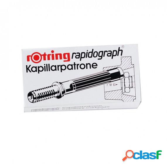 Scatola 3 cartucce capillari per penne Rapidograph - nero -