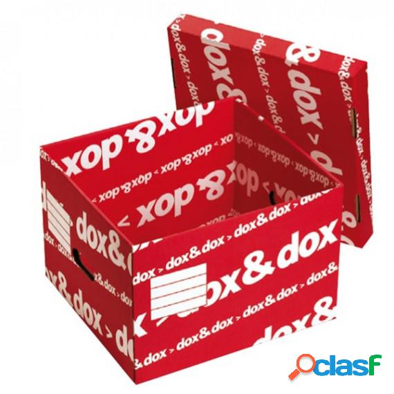 Scatola DoxDox - con coperchio - 39,5x28x35,5 cm - bianco e