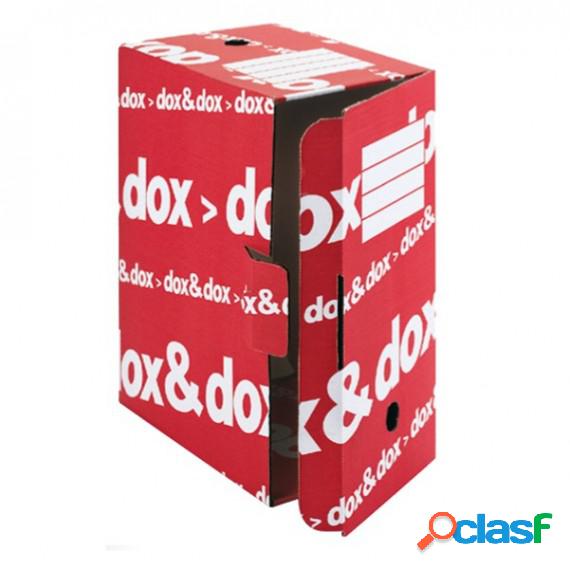 Scatola archivio DoxDox - 17x35x25 cm - bianco e rosso -