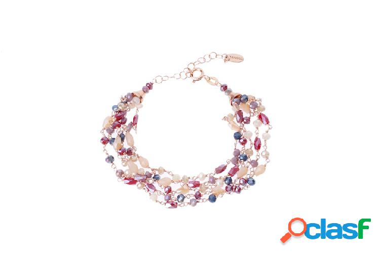 Selezione Zanolli Bracciale argento rosè con cristalli rosa