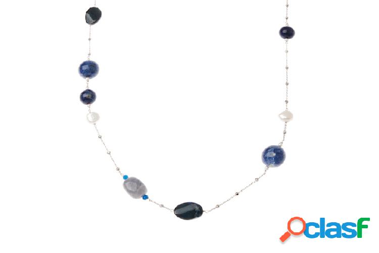 Selezione Zanolli Collana argento con sodalite, lapis e