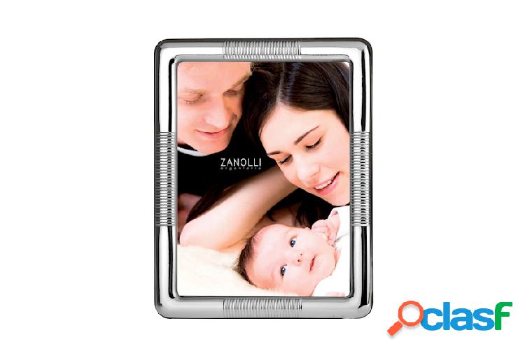 Selezione Zanolli Cornice argento a fascia stretta con righe