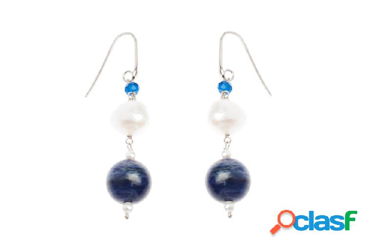 Selezione Zanolli Orecchini argento con sodalite, lapis e