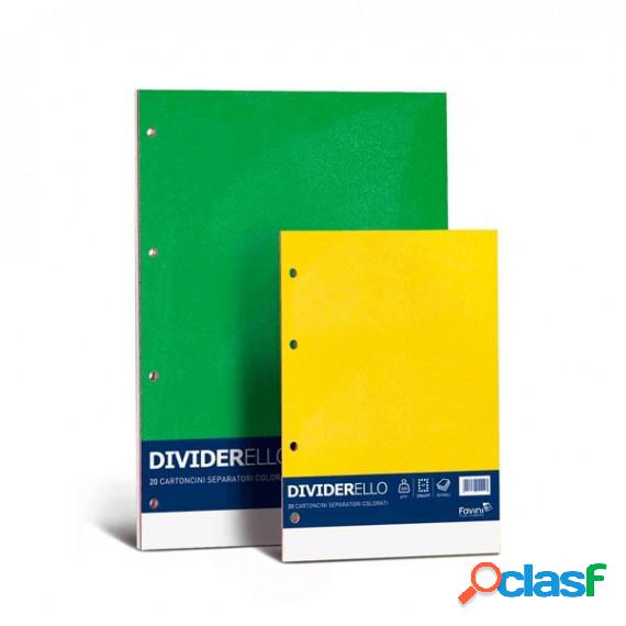 Separatori Dividerello - cartoncino colorato 220 gr - 15x21