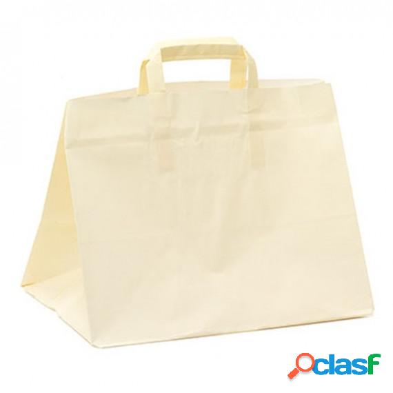 Shopper Flat XLarge - carta kraft - 32 x 22 x 24 cm - bianco