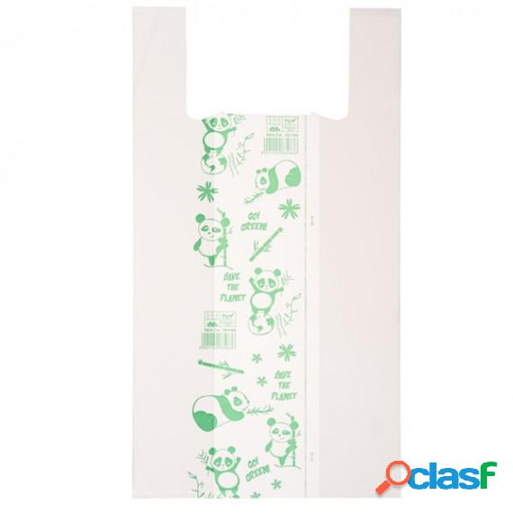 Shoppers Maxi - 30 x 60 cm - mater-bi - bianco - scatola 500