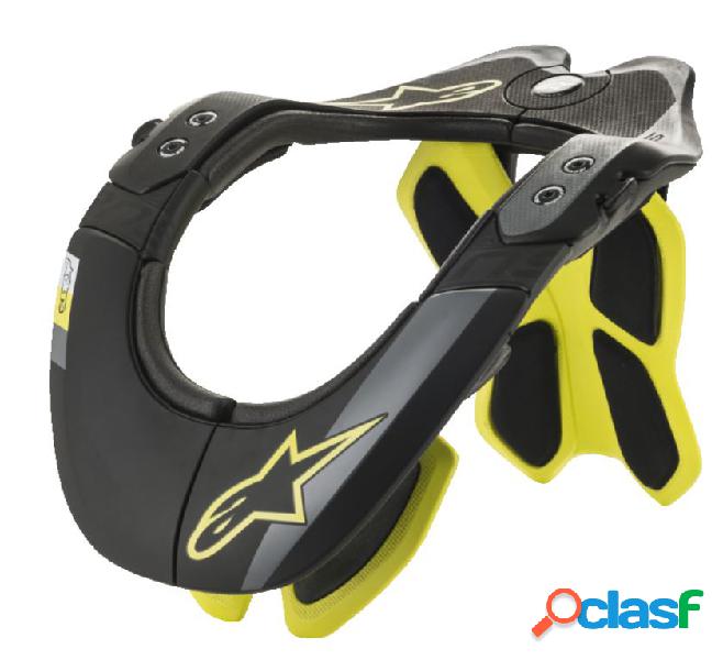 Supporto collo Alpinestars BNS TECH-2 Nero Giallo Fluo