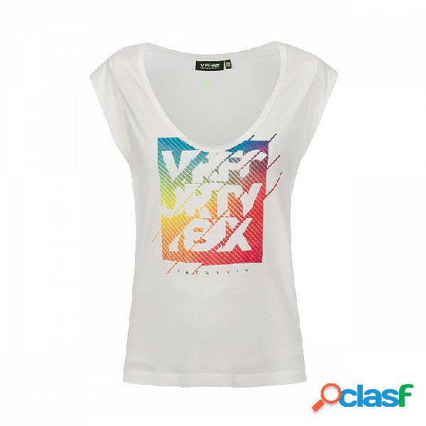 T-Shirt donna VR46 VRFORTYSIX Bianco