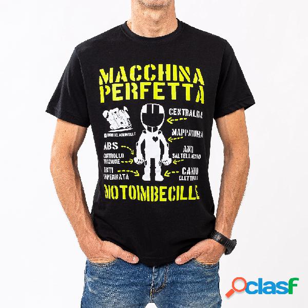 T-shirt Diario del Motoimbecille Macchina Perfetta Nero