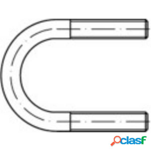 TOOLCRAFT 137762 Staffa a tondino Acciaio, zincatura
