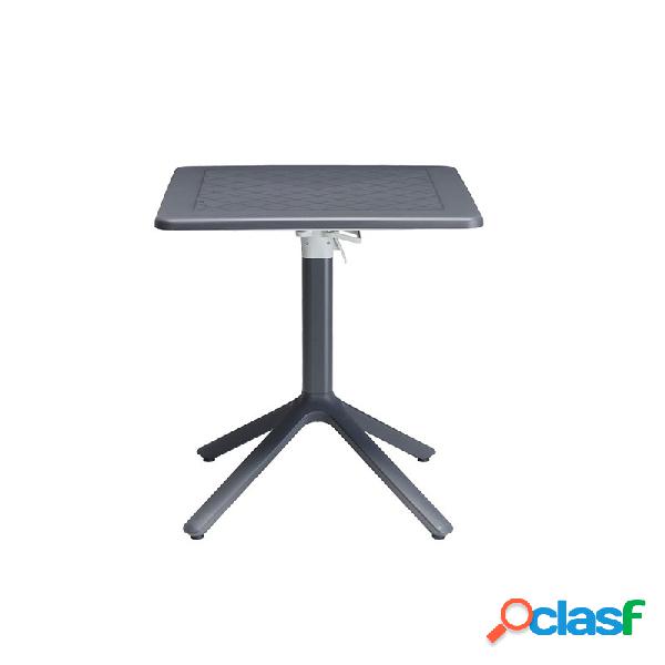 Tavolino Eco Fotoinciso Affiancabile Antracite 70x70 cm -