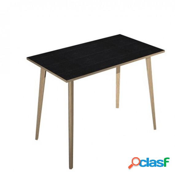 Tavolo alto Woody - 120 x 80 x H 105 cm - rovere / nero