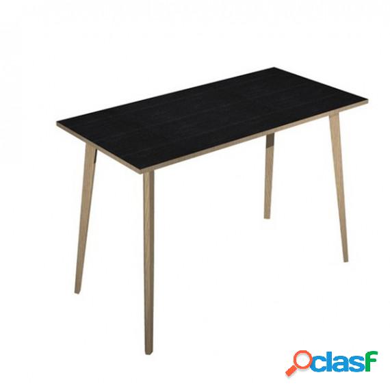 Tavolo alto Woody - 160 x 80 x H 105 cm - rovere / nero