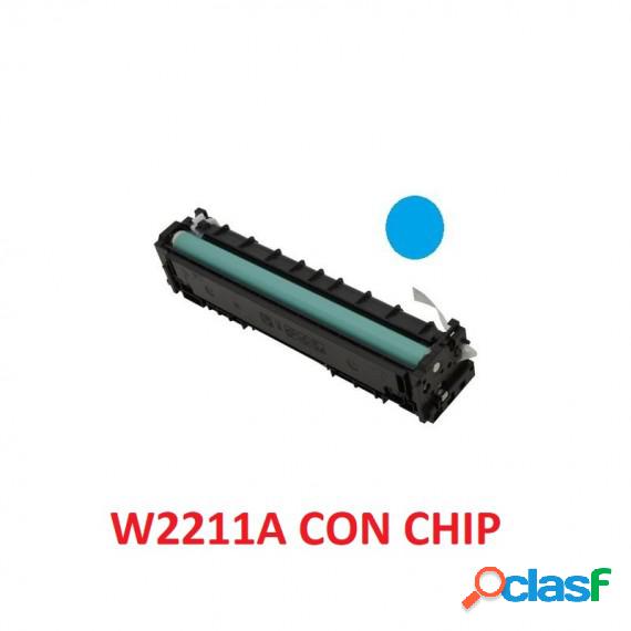 Toner W2211A Ciano Compatibile 207A Con Chip Per Hp Color