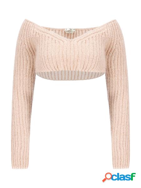 Top in Mohair Rosa