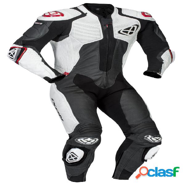 Tuta moto pelle intera Ixon VENDETTA EVO Nero Bianco