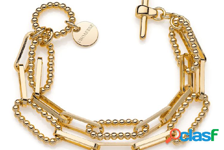 Unoaerre Bracciale Bubbles con maglia a palline oro