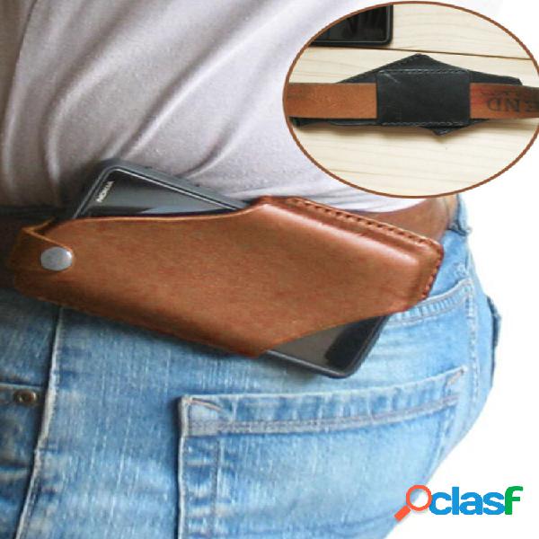 Uomo EDC Vera Pelle 6.5 Pollici Porta telefono Custodia per