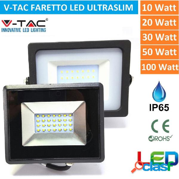 V-TAC FARO FARETTO LED SMD 10W 20W 30W 50W 100W SLIM DA