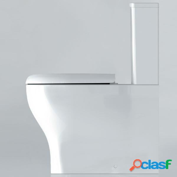 Vaso Filo parete Monoblocco con cassetta in ceramica Azzurra
