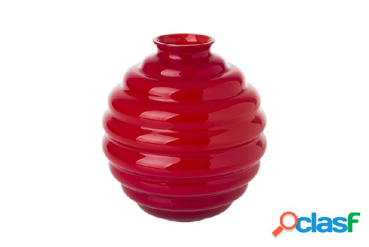 Venini Vaso Decò vetro di Murano rosso rosso