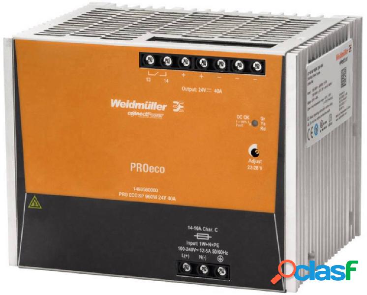 Weidmüller PRO ECO 480W 48V 10A Alimentatore switching 48