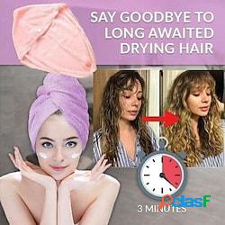 bagno morbido corallo in pile per capelli avvolge