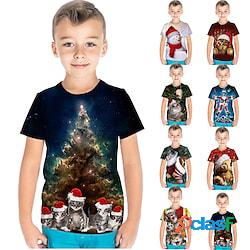 bambini ragazzi brutto natale t shirt tee animale pupazzo di