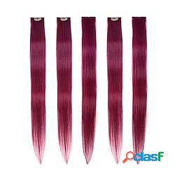 clip bordeaux con extension colorate 100% veri capelli umani