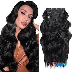 clip nelle estensioni dei capelli 6pcs clip ins estensioni