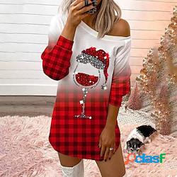 delle donne di natale t shirt vestito tee vestito vestito a